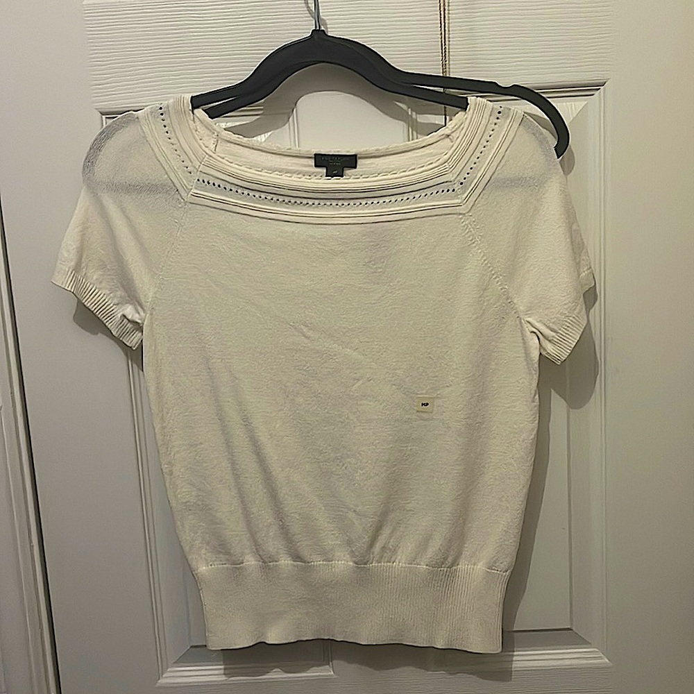 Ann Taylor Factory Short Sleeve Layering Sweater Top MP